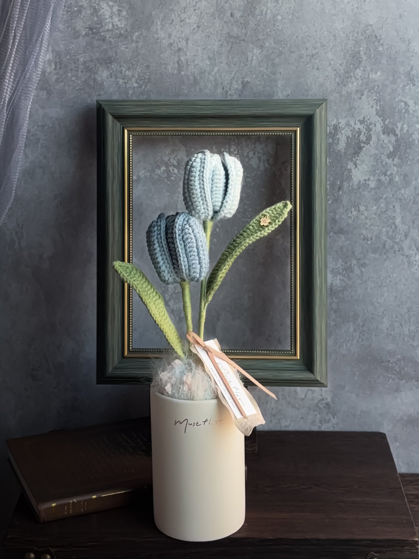 海風盆花-雙色鬱金香/雙色鬱金香與勿忘我盆花 Tulips - Sea whisper