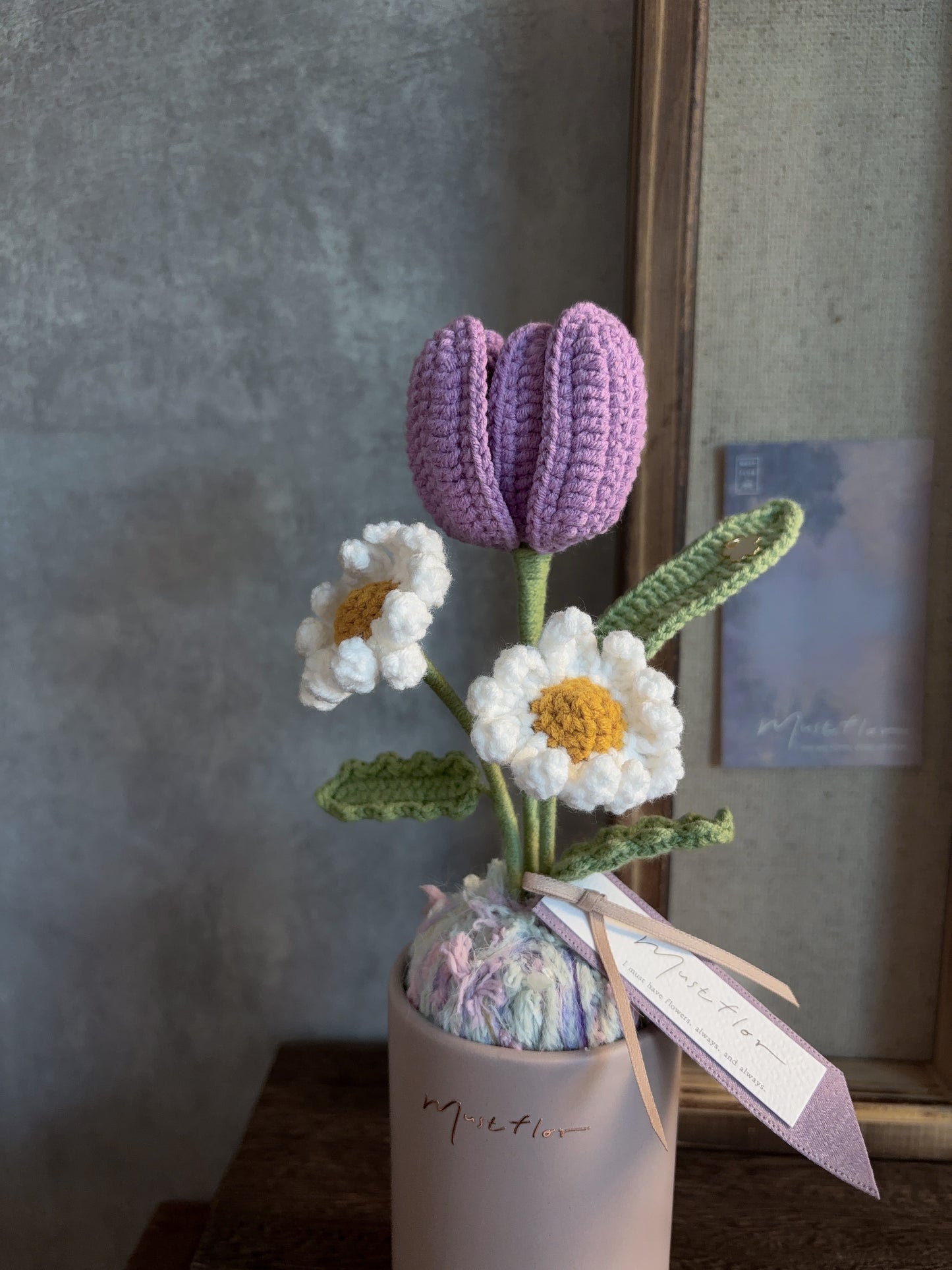 鬱金香與小雛菊盆花 - 仙紫 Tulip & Daisy - purplr