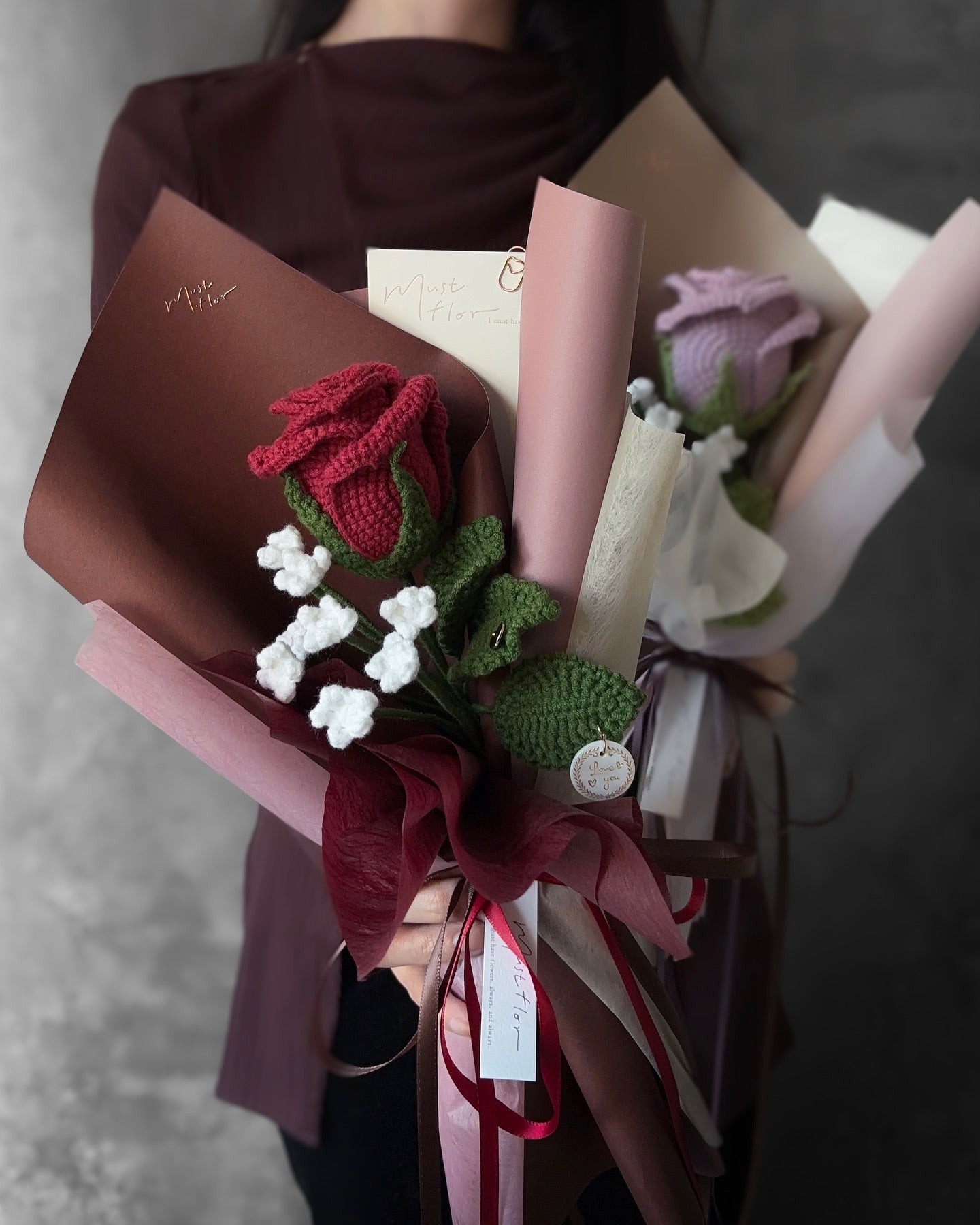 玫瑰與滿天星花束-情人節特別款(共三色) ⋆ Valentine’s Bouquet Collection