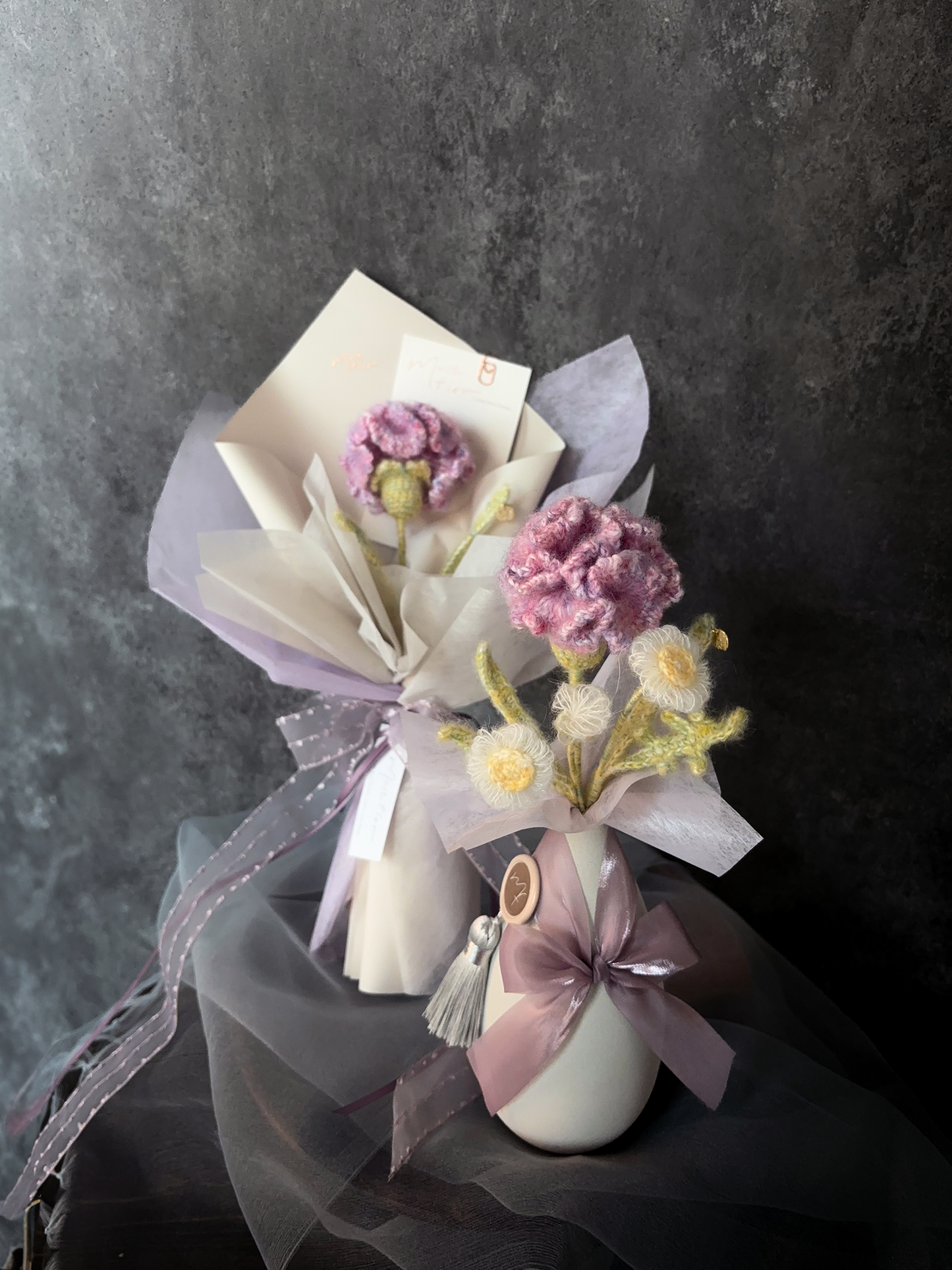 瓶中花景系列｜柔霧花影康乃馨-   薄暮紫｜Twilight Mauve