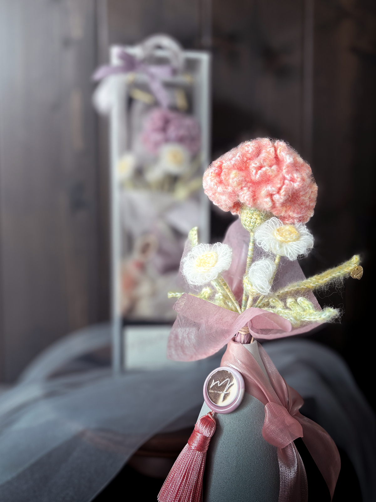 瓶中花景系列｜柔霧花影康乃馨- 朝霞粉｜Morning Blush