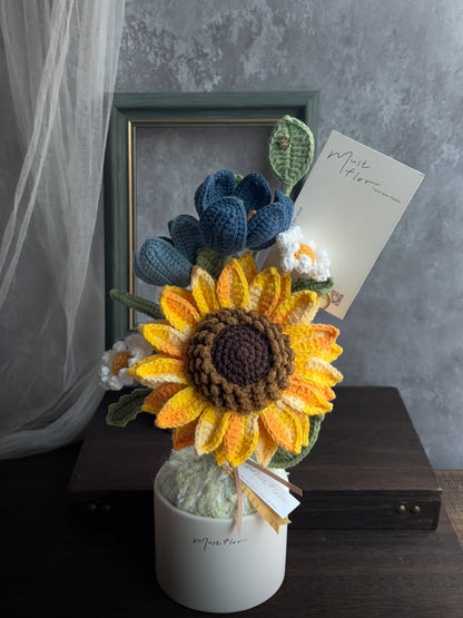 Mustflor繁花禮盒-花間暖光 Sunflowers, Tulips &amp; Daisy