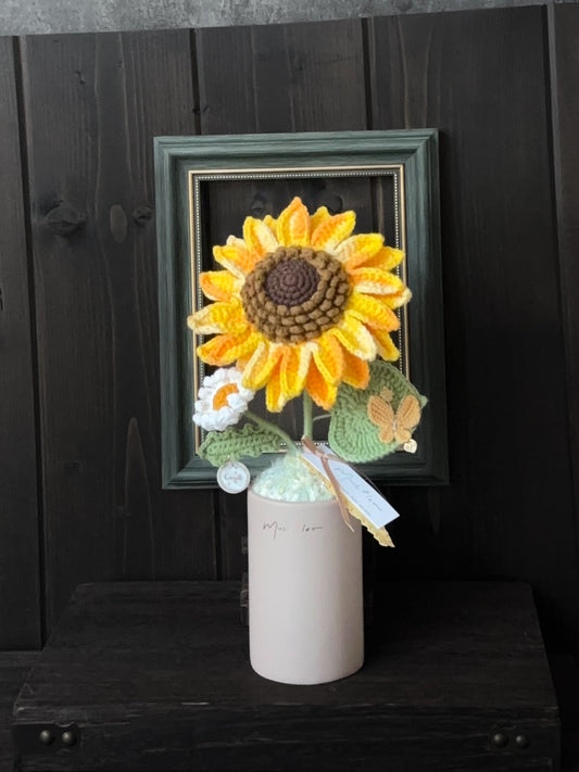 向日葵與小雛菊盆花 - 經典柔芯段染色 Sunflower - Soft Gradient