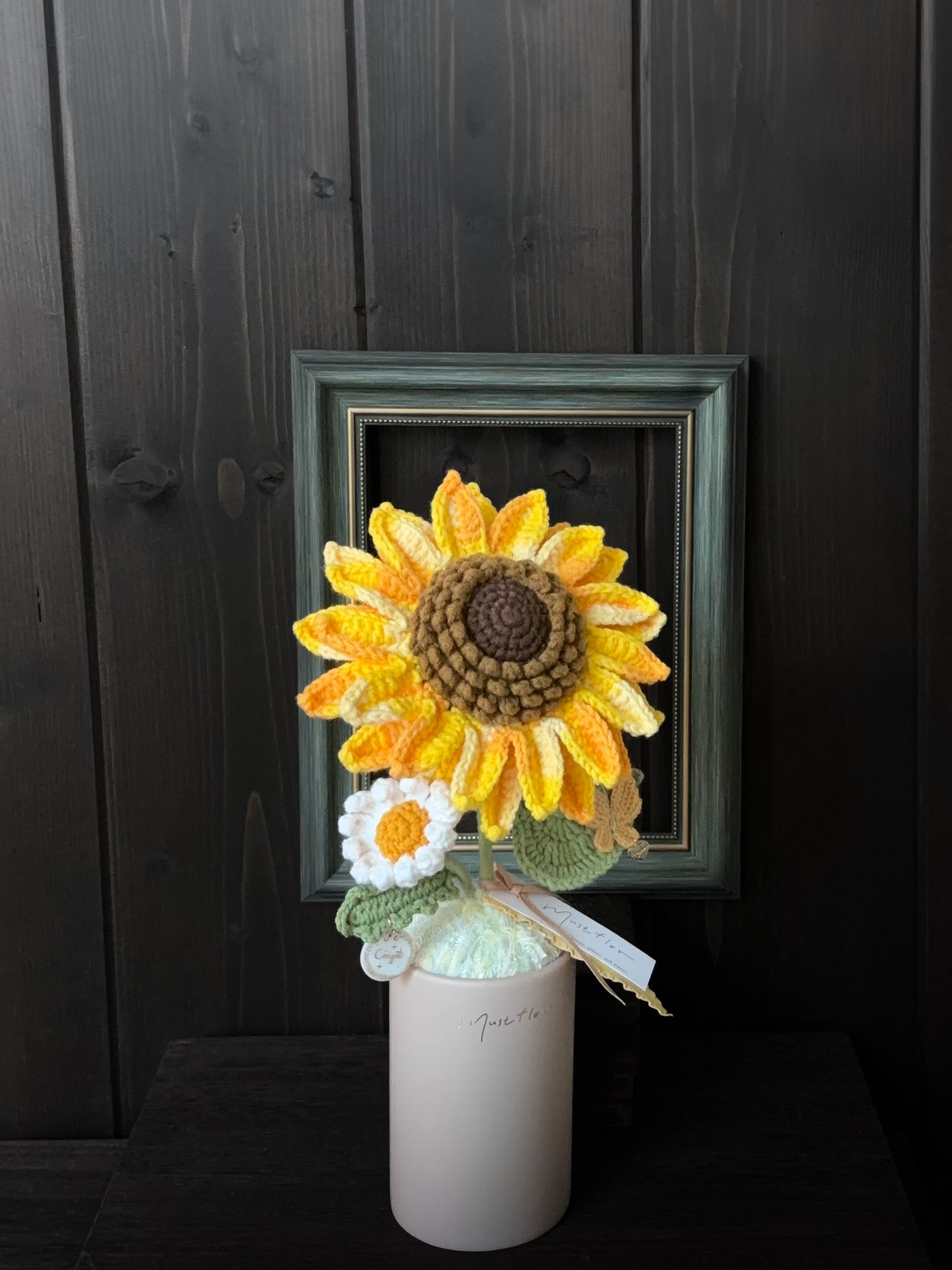 向日葵與小雛菊盆花 - 經典柔芯段染色 Sunflower - Soft Gradient