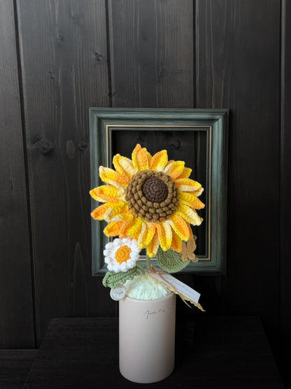 向日葵與小雛菊盆花 - 經典柔芯段染色 Sunflower - Soft Gradient
