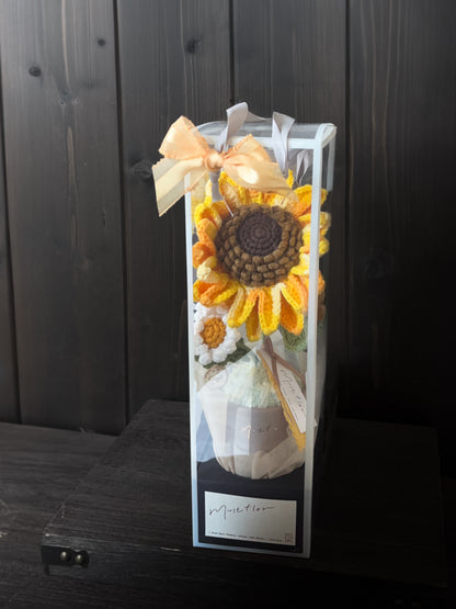 向日葵與小雛菊盆花 - 經典柔芯段染色 Sunflower - Soft Gradient
