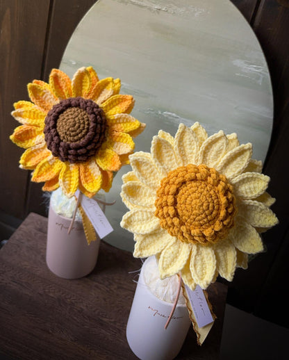 向日葵盆花 - 奶油色 Sunflower - Creamy