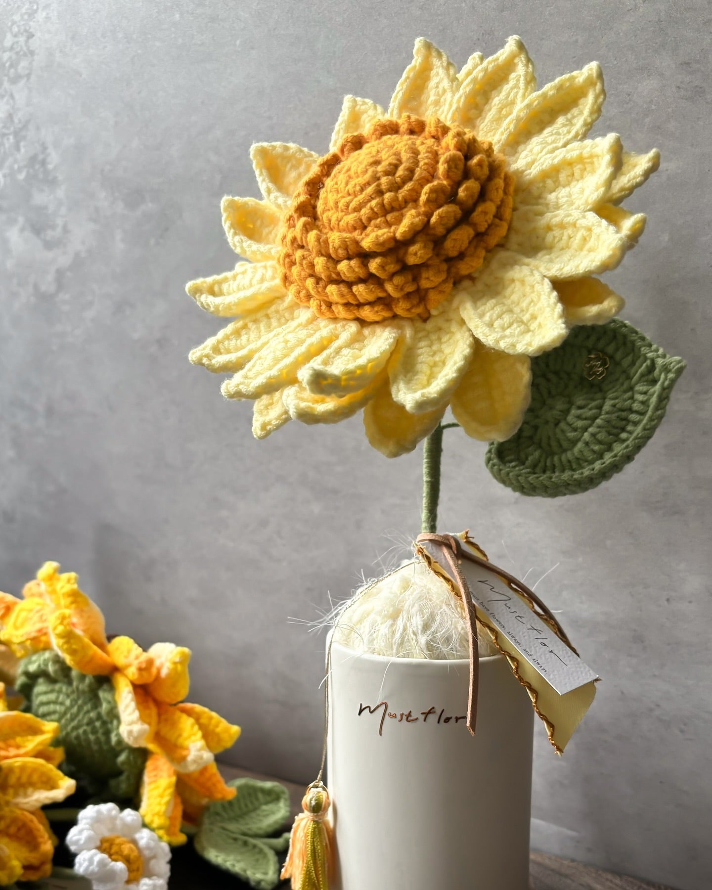 向日葵盆花 - 奶油色 Sunflower - Creamy