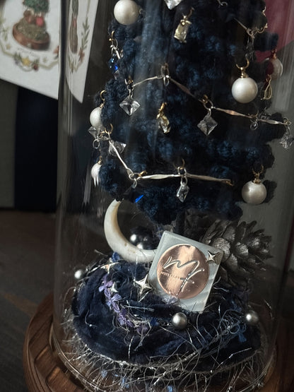 2025聖誕限定-針織聖誕樹玻璃花盅小夜燈