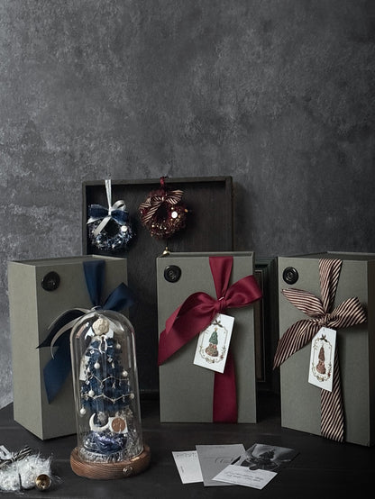 2025聖誕限定-針織聖誕樹玻璃花盅小夜燈