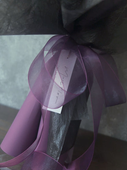 單朵玫瑰小花束- 夜暮紫｜Midnight Plum