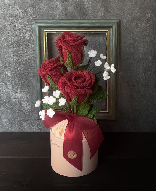 Mustflor繁花禮盒-酒紅玫瑰 Rose