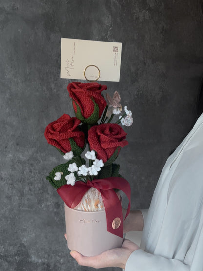 Mustflor繁花禮盒-酒紅玫瑰 Rose