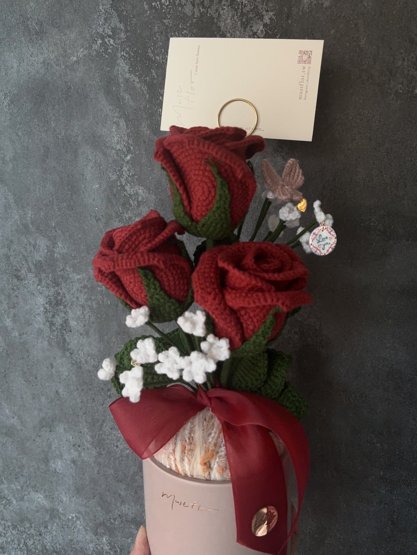 Mustflor繁花禮盒-酒紅玫瑰 Rose