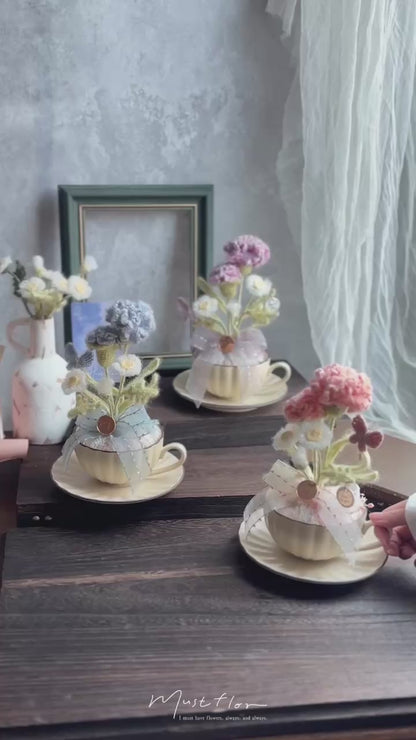 柔霧花影系列｜康乃馨午茶盆花Cloud Whisper Cup Bloom